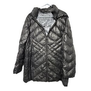 BCBGeneration Women XL Black Puffer Jacket Quilt Ultra Lightweight Packable Down